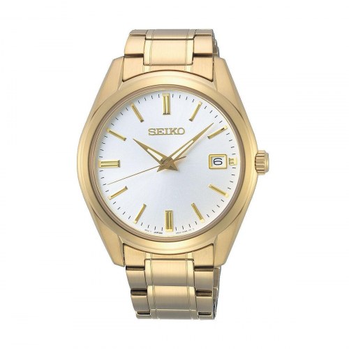 Seiko herreur SUR314P1 - klassisk armbåndsur i guldfinish