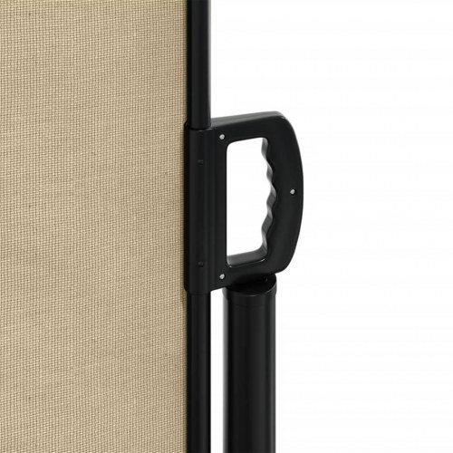 Sammenrullelig sidemarkise 220 × 300 cm - beige privatlivsskærm til terrasse og altan