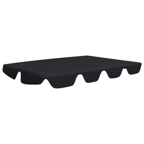 Baldakin til havegynge 150/130x105/70 cm sort