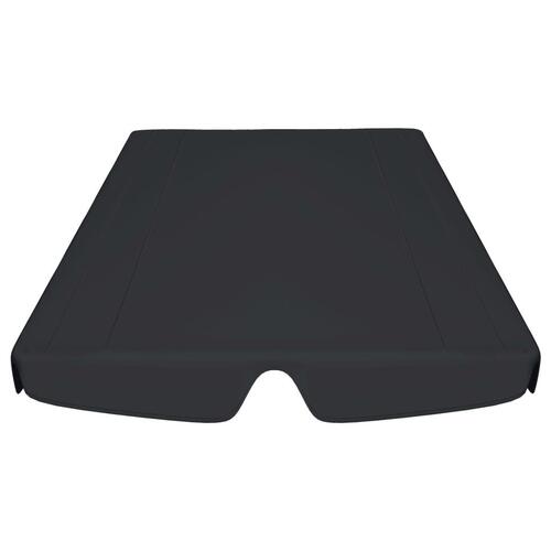 Baldakin til havegynge 150/130x105/70 cm sort