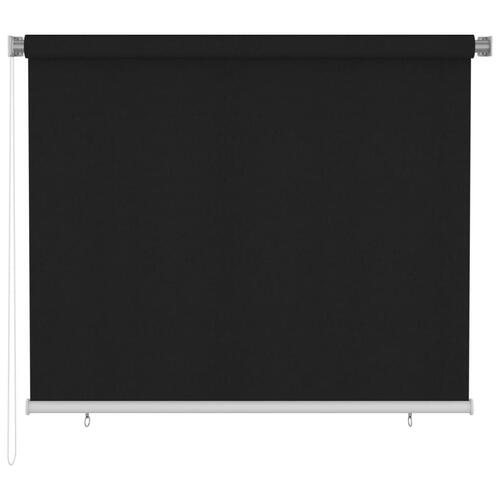 Udendørs rullegardin 180 x 140 cm sort