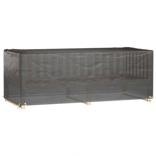 Havemøbelovertræk - 2 stk. rektangulære 192×82×65 cm, sort