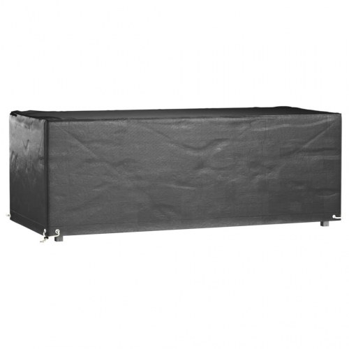 Havemøbelovertræk - 2 stk. rektangulære 192×82×65 cm, sort