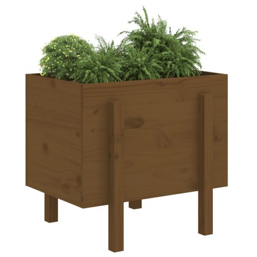 Plantekasse i massivt fyrretræ 62 x 50 x 57 cm