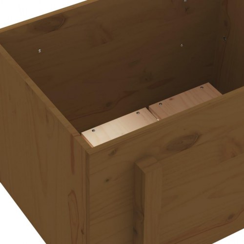 Plantekasse i massivt fyrretræ 62 x 50 x 57 cm