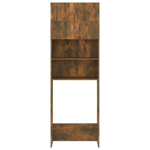 Vaskemaskineskab 64x25,5x190 cm røget egetræsfarve