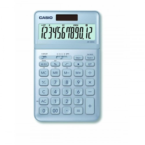 Casio JW-200SC-BU skrivebordslommeregner - blå plastik