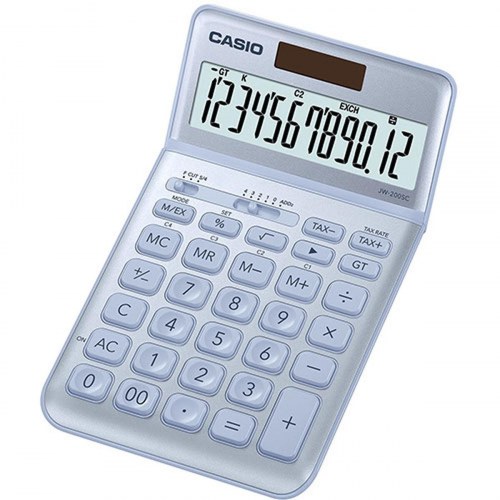 Casio JW-200SC-BU skrivebordslommeregner - blå plastik