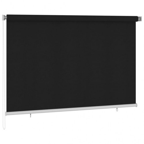 Udendørs rullegardin 220 × 140 cm - sort HDPE