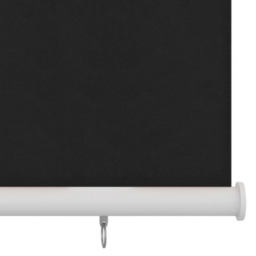 Udendørs rullegardin 220 × 140 cm - sort HDPE