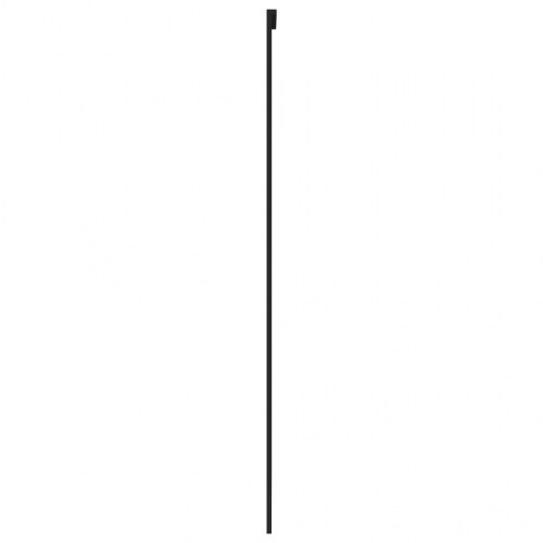 Skydedør 102,5×205 cm - hærdet glas og sort aluminium