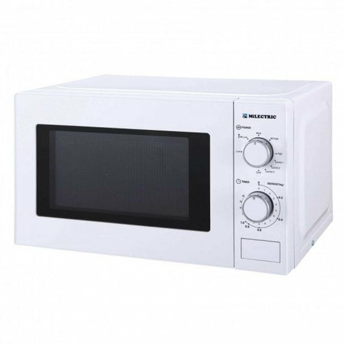 Mikrobølgeovn med Grill Milectric MIW-20LB Hvid 20 L
