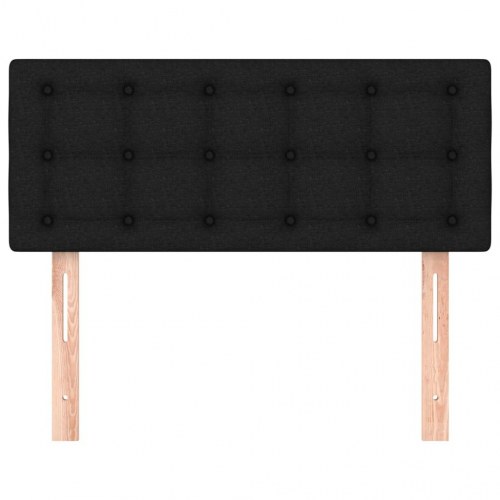Sengegavl i stof - 90x5x78/88 cm, sort
