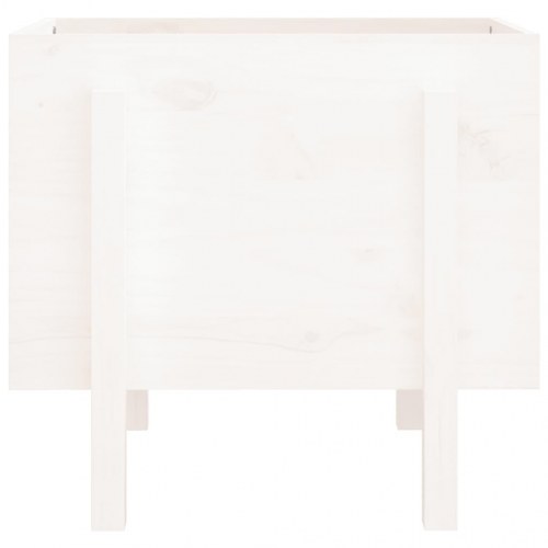 Plantekasse i massivt fyrretræ 62 x 50 x 57 cm - hvid