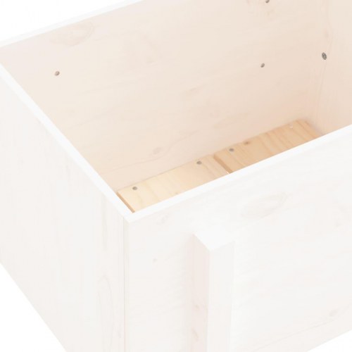 Plantekasse i massivt fyrretræ 62 x 50 x 57 cm - hvid