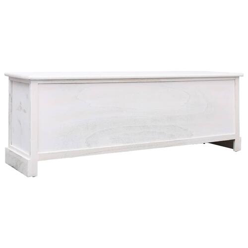 Entrébænk 115x30x40 cm træ antik hvid