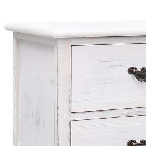 Entrébænk 115x30x40 cm træ antik hvid