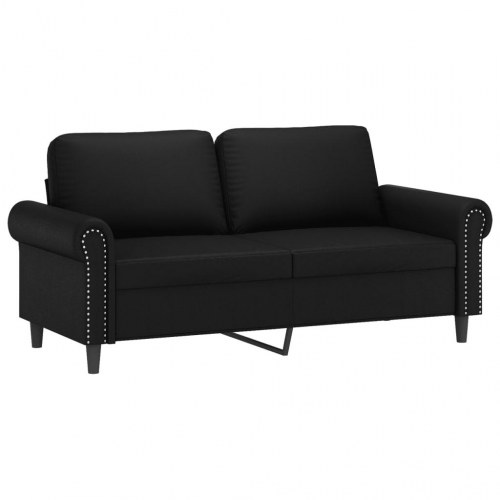 2-personers sofa i kunstlæder - 140 cm, sort