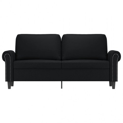 2-personers sofa i kunstlæder - 140 cm, sort