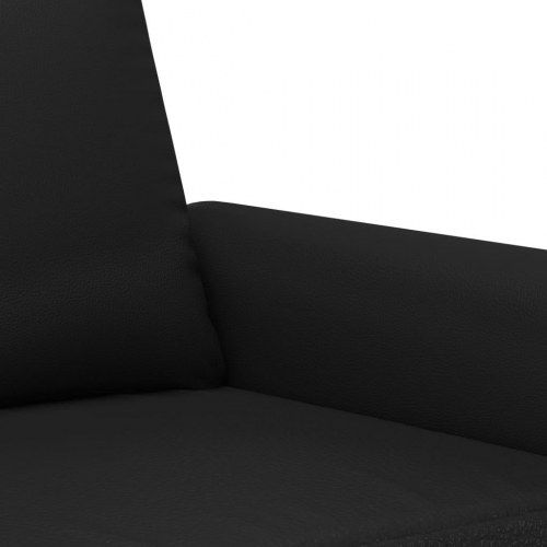 2-personers sofa i kunstlæder - 140 cm, sort