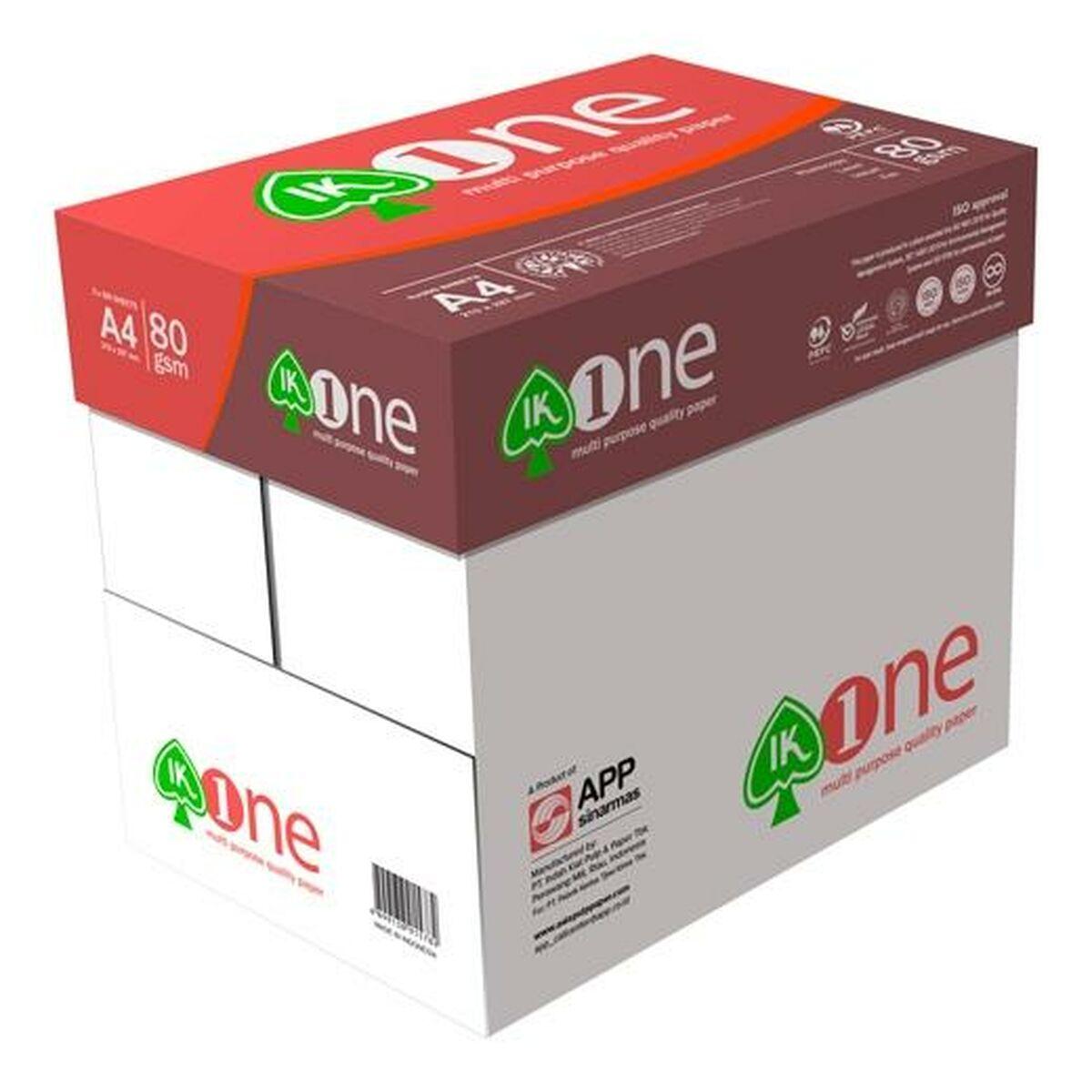 IK ONE printerpapir A4 hvid 80 g/m² - 5 x 500 ark (2.500 ark)
