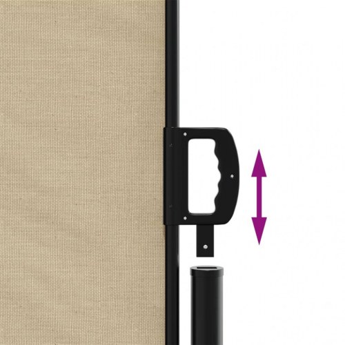 Sammenrullelig sidemarkise 200 × 500 cm - beige