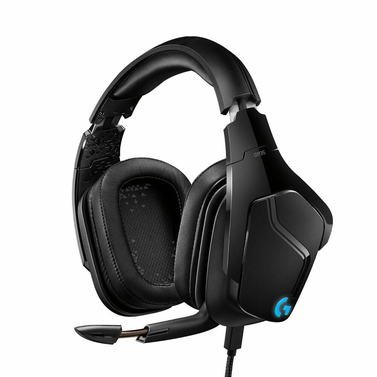 Gaming Headset Med Mikrofon Logitech 981 000744 Blå Sort Multifarvet Sort/blå