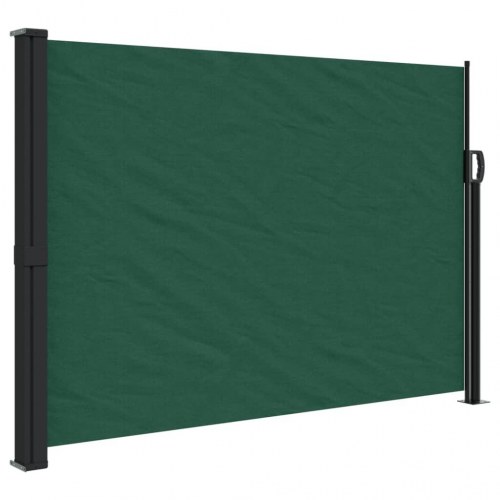 Sammenrullelig sidemarkise 140 × 500 cm - mørkegrøn