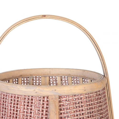 Laantarn Lyseholder Brun Naturlig fiber 33 x 33 x 44 cm