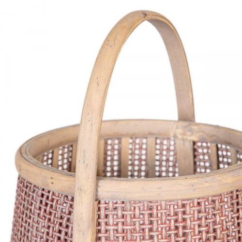 Laantarn Lyseholder Brun Naturlig fiber 33 x 33 x 44 cm