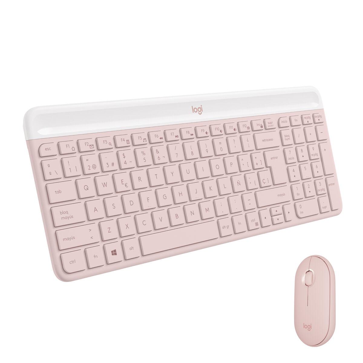 Tastatur Og Trådløs Mus Logitech Mk470 Spansk Qwerty