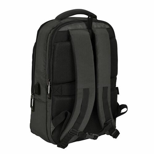 Safta Business rygsæk til bærbar og tablet med USB - grå, 29 × 44 × 15 cm