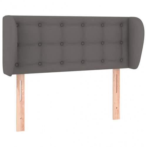 Sengegavl med kanter 93 x 23 x 78/88 cm - grå