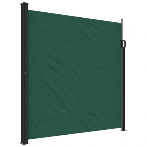 Sammenrullelig sidemarkise 200 × 600 cm - mørkegrøn