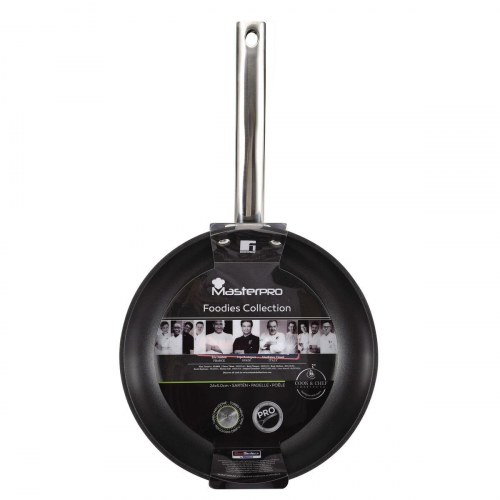 Masterpro stegepande Q2529, sort, Ø 30 cm - smedet aluminium