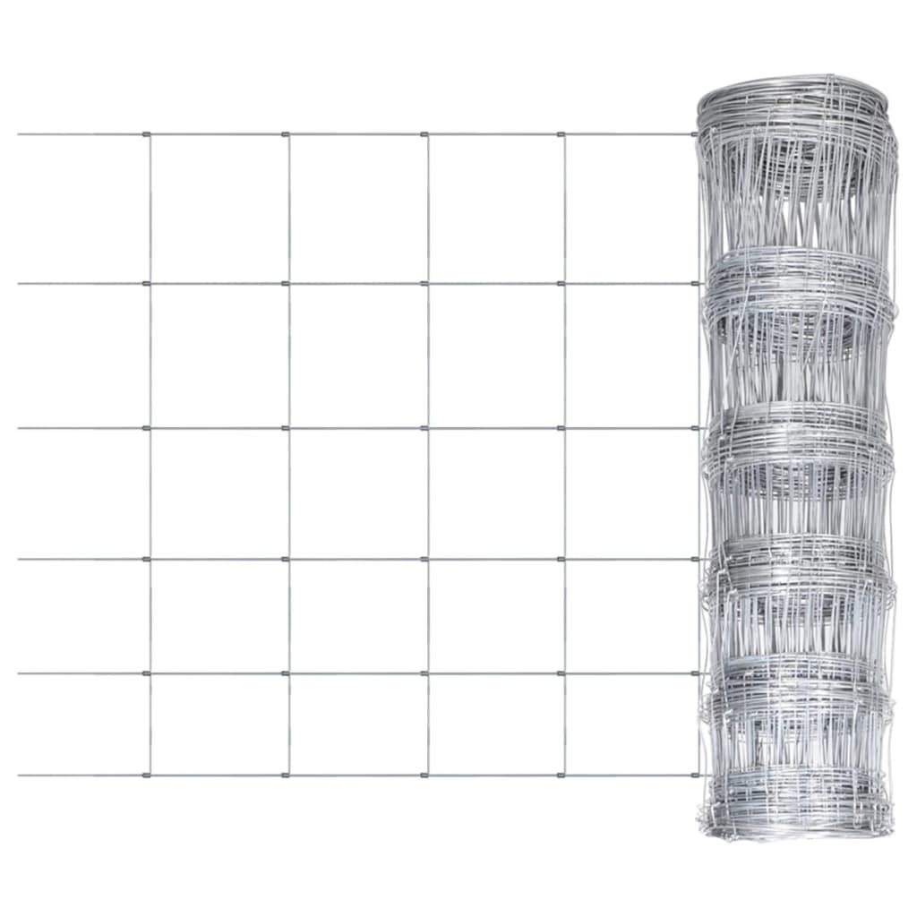 Havehegn 50x0,8 m galvaniseret stål sølvfarvet