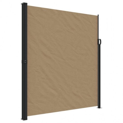 Sammenrullelig sidemarkise 220 × 600 cm - gråbrun