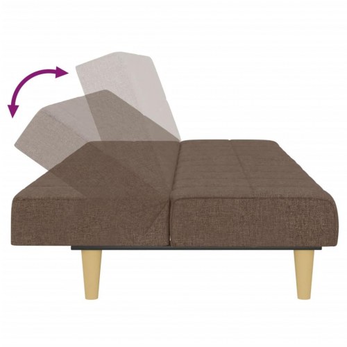 2-personers sovesofa i stof - gråbrun daybed