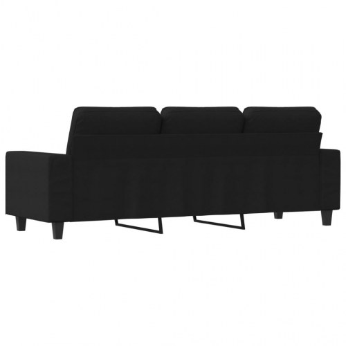 3-personers sofa i stof - sort, sædebredde 180 cm