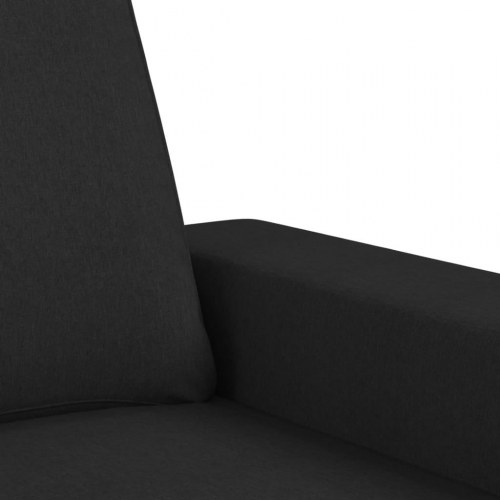 3-personers sofa i stof - sort, sædebredde 180 cm