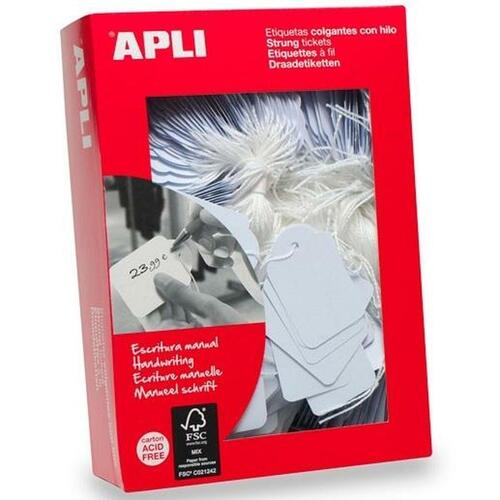 Etiketter Apli Gevind Hvid Karton 45 x 65 mm (400 enheder)