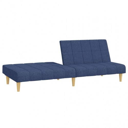 2-personers sovesofa i stof - blå
