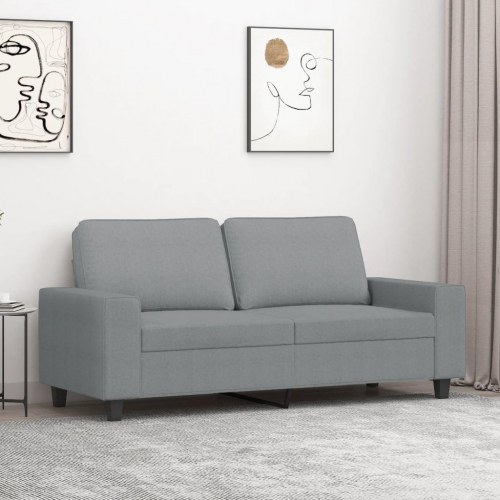 2-personers sofa 140 cm i stof - lysegrå