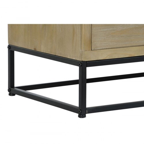 Skænk - Sort/Natur, metal & træ/MDF, 120 x 40 x 64 cm