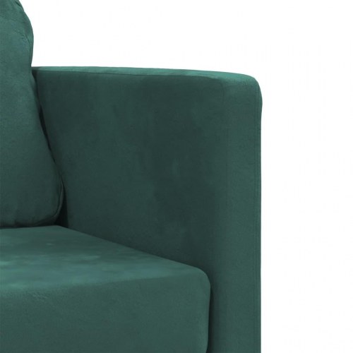 2-i-1 sovesofa i velour - mørkegrøn, 122×204×55 cm