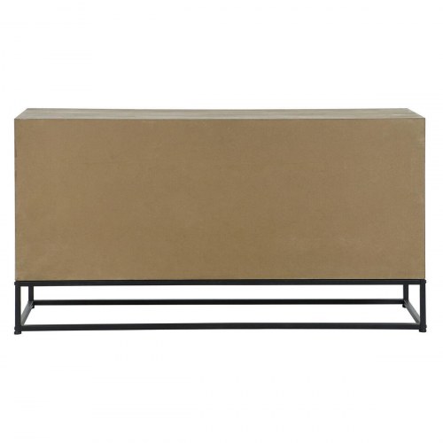 Skænk - Sort/Natur, metal & træ/MDF, 120 x 40 x 64 cm