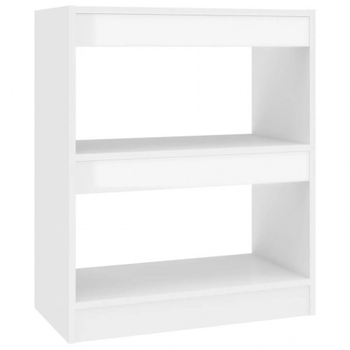 Bogskab/rumdeler 60x30x72 cm hvid højglans
