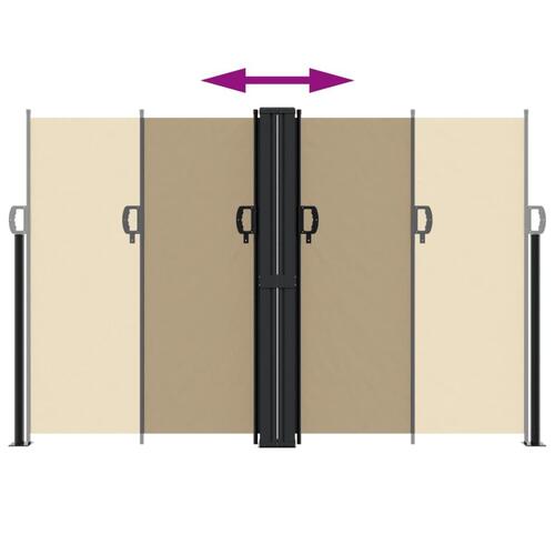 Sammenrullelig sidemarkise 160 x 600 cm beige