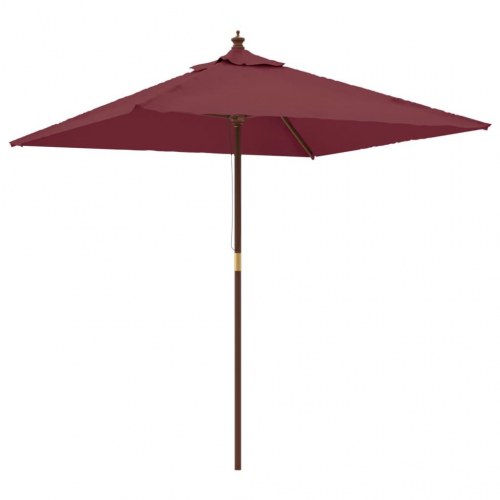 Haveparasol med træstang 198 x 198 x 231 cm - bordeaux