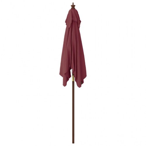 Haveparasol med træstang 198 x 198 x 231 cm - bordeaux
